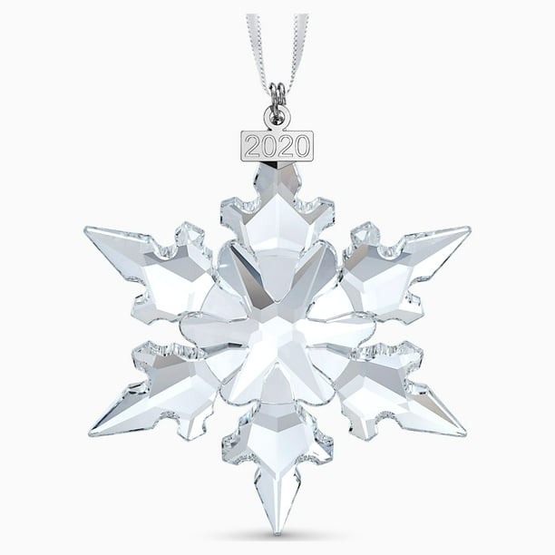 Crystal Large Annual Edition Christmas Ornament 2020 Snowflake clear Car Pendant 